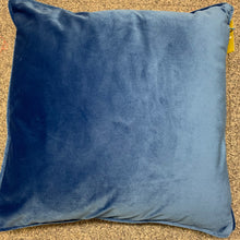 Load image into Gallery viewer, Blue Pansies Autumnal Cushion