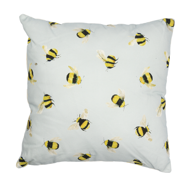 Bees Duck Egg Filled Cushion