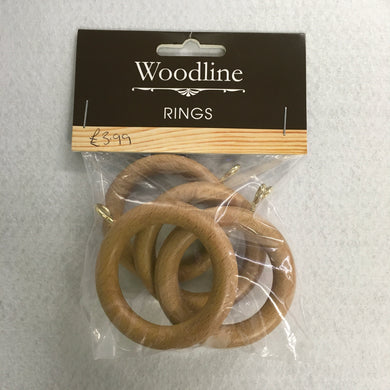 Light Oak Woodline Rings - 28mm