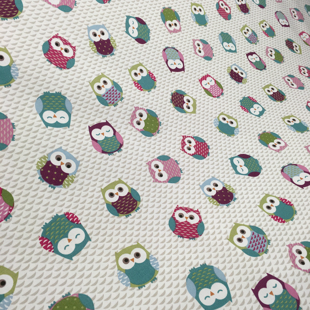 Multi Owls Fabric