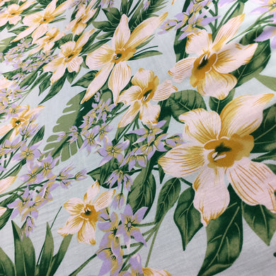 Mint Flowers Viscose Print