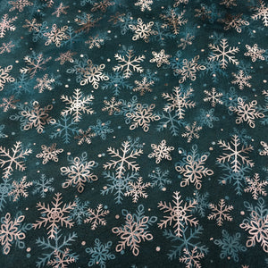 Turquoise Snowflake Organza