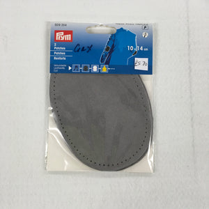 Grey Leatherette Patches