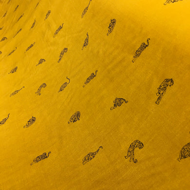Ochre Tiger Viscose Print