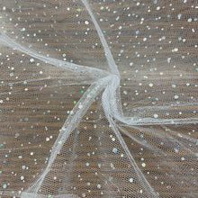 Load image into Gallery viewer, White Sequin Net