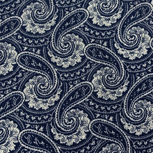 Load image into Gallery viewer, Navy Paisley Print
