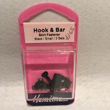 Load image into Gallery viewer, Small Black Hook &amp; Bar Skirt Fastener