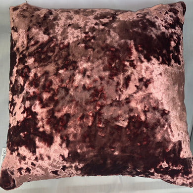 Dusky Pink Crush Velvet Cushion