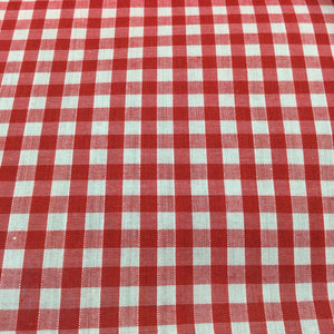 Red 1/4" Checks Gingham