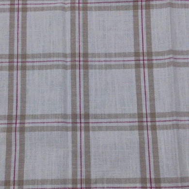 Kelmscott Raspberry/Linen (Mini Curtain)