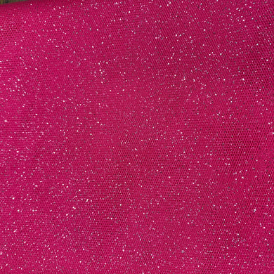 Flo Pink Glitter Tulle