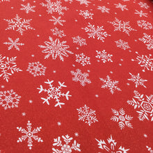 Load image into Gallery viewer, Red Snowflake Christmas Print