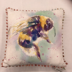 Bee Bobble Trim Cushion