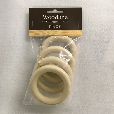 Cream Woodline Rings - 35mm
