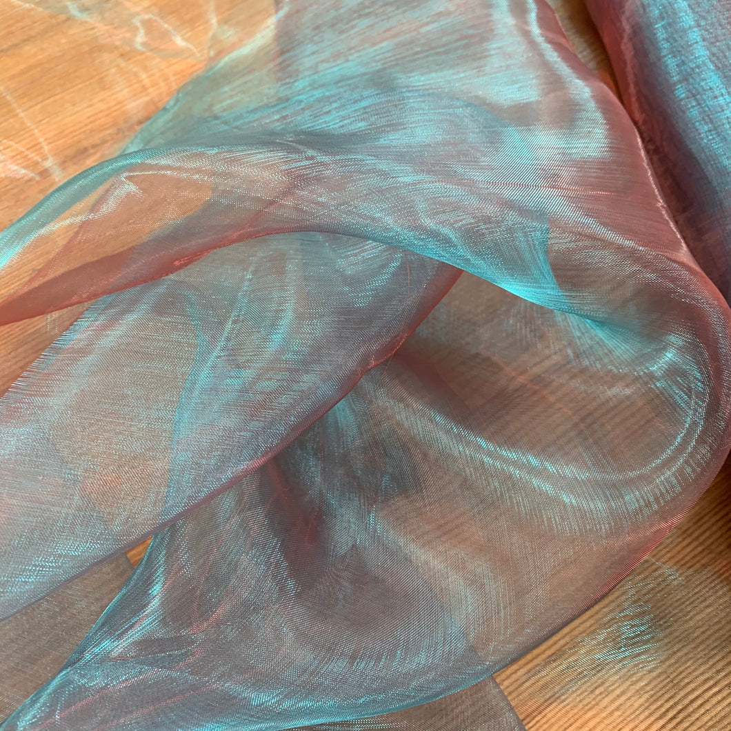 Red/Blue Two Tone Organza