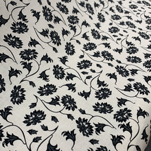 Load image into Gallery viewer, Black Floral Cotton Poplin
