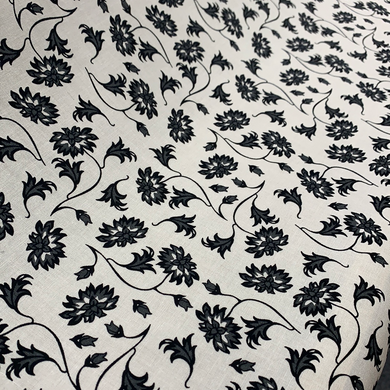 Black Floral Cotton Poplin