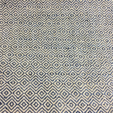 Load image into Gallery viewer, small navy square pattern geometric curtain fabric
