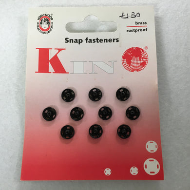 7.5/7mm Black Snap Fasteners