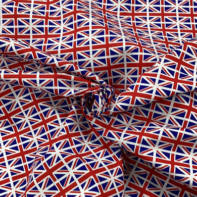 Union Jacks allover Cotton Poplin