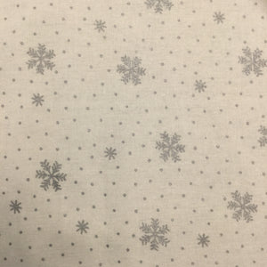 Ivory Snowflake Christmas Print