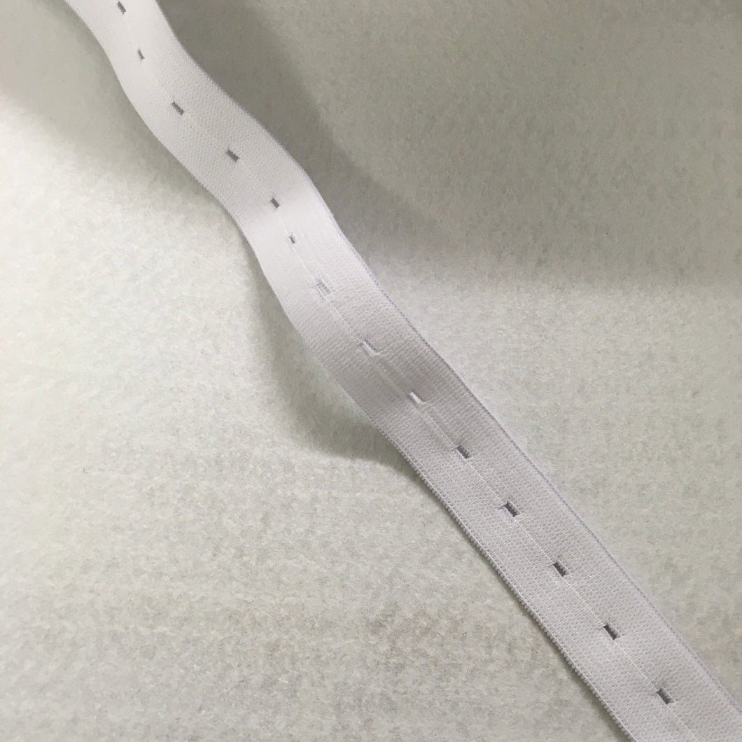 White Button Hole Elastic