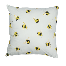 Load image into Gallery viewer, Bees Taupe Filled Cushion