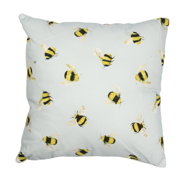 Bees Taupe Filled Cushion
