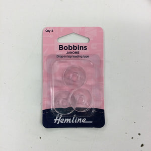 Bobbins for Janome -  Plastic Drop in top loading type