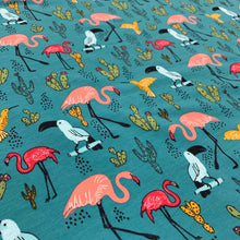 Load image into Gallery viewer, Teal Animal Cotton Jersey Print