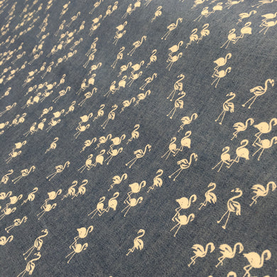 Denim Flamingo Print