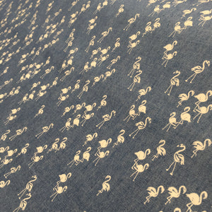 Denim Flamingo Print