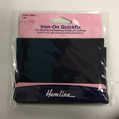 Navy Iron on Quickfix patch