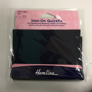 Navy Iron on Quickfix patch