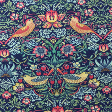 Load image into Gallery viewer, William Morris Navy Cotton Print