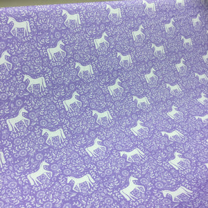 Lilac Unicorns Cotton Poplin