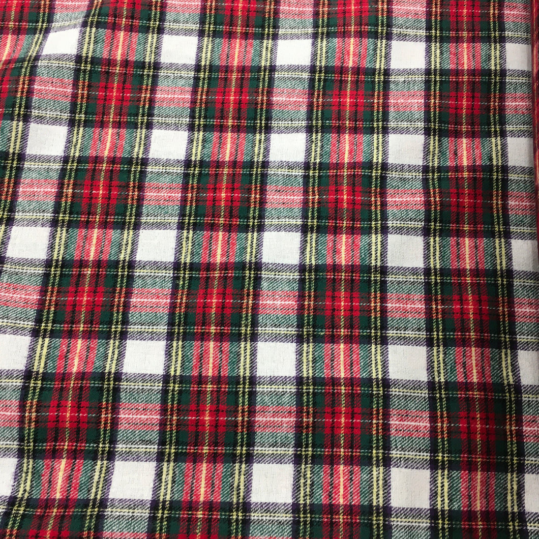 Brushed Cotton Check colour Red/Grey