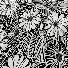 Load image into Gallery viewer, Black/White Flower Print Viscose