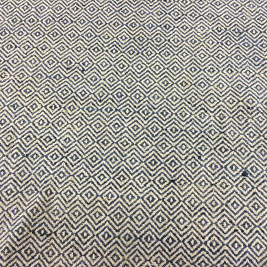 small navy square pattern geometric curtain fabric