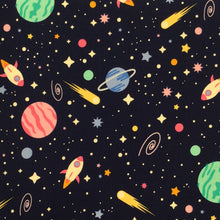 Load image into Gallery viewer, Navy Space Poplin Print