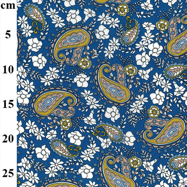 Sapphire Paisley Viscose Print