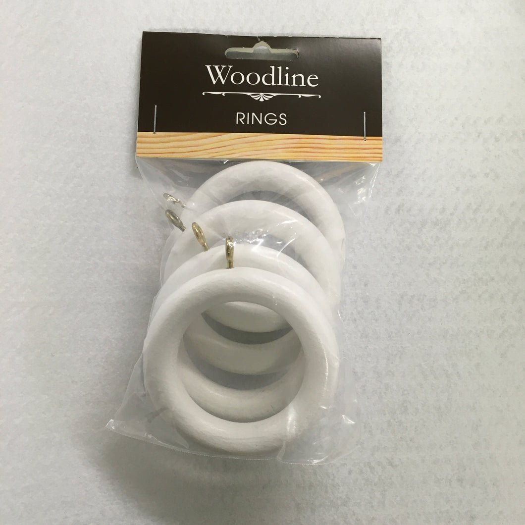 White Woodline Rings - 35mm