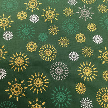 Load image into Gallery viewer, Green Snowflakes  - Christmas Print