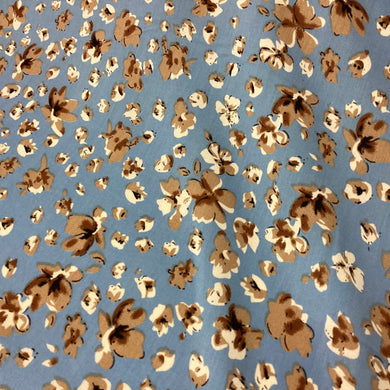 Viscose Print Blue floral