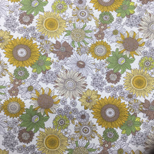 Load image into Gallery viewer, Ochre Flowers Cotton Poplin