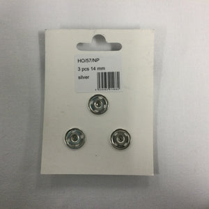 14mm Nickel Plated Snap Fasteners