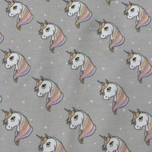Load image into Gallery viewer, Grey Unicorns Cotton Jersey Print
