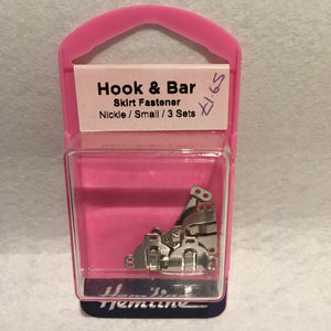 Small Nickle Hook & Bar Skirt Fastener