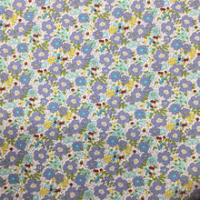 Load image into Gallery viewer, Blue Floral Cotton Poplin