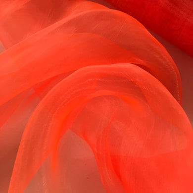 Carnival Orange Plain Organza